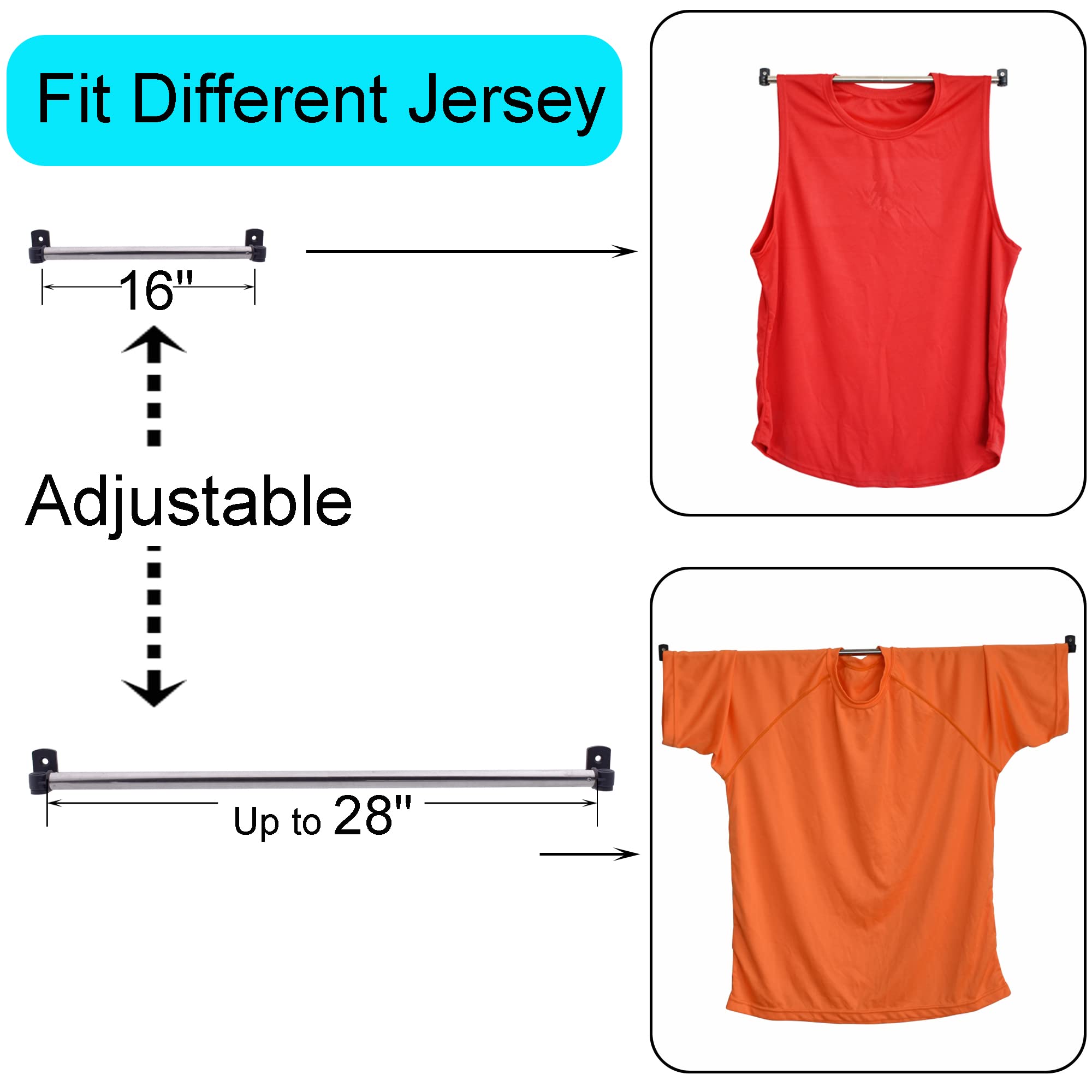 Yyst Jersey Hanger Anti-Slipping Jersey Display Hanger Holder Closet Jersey Hanger - 16'' To 28'' (2)