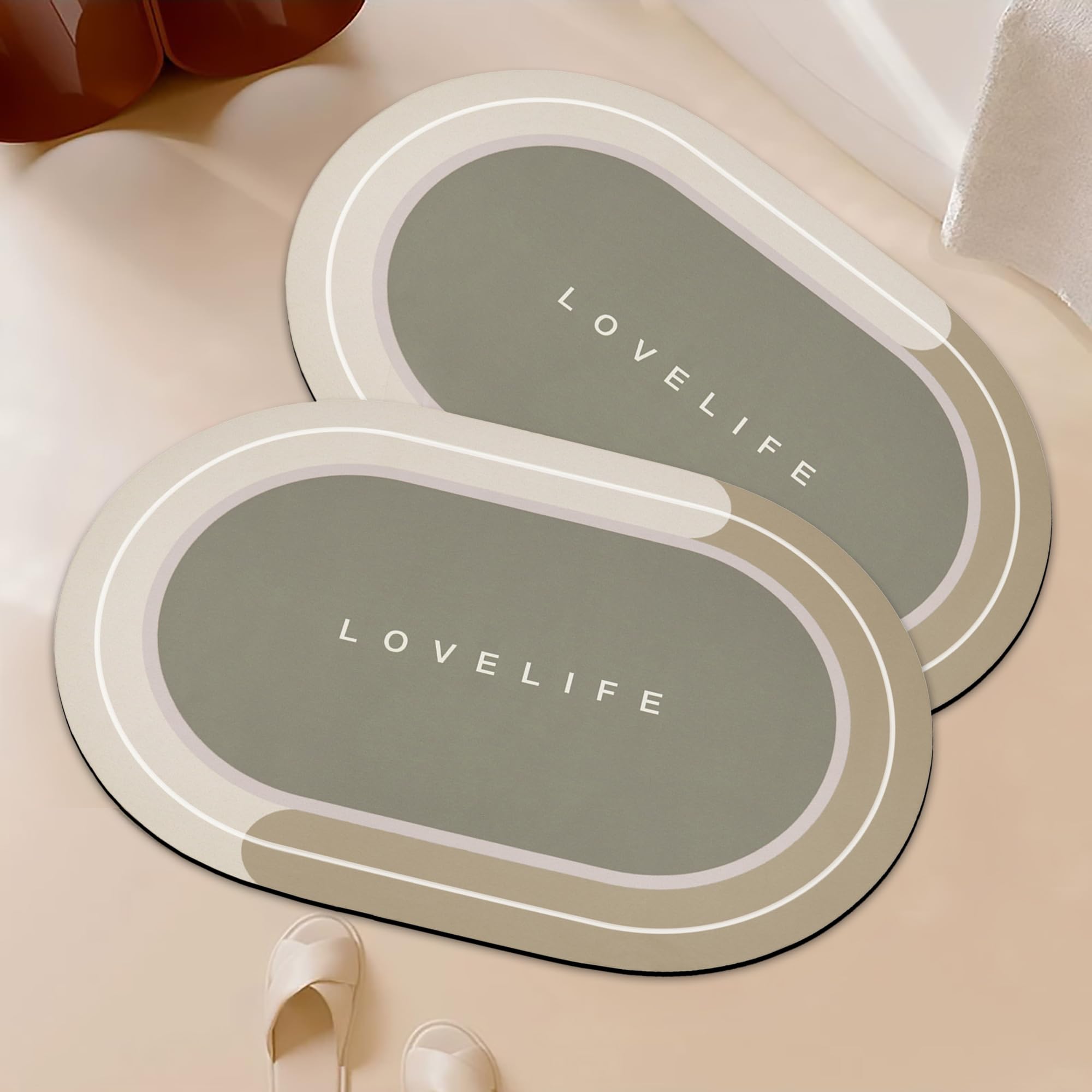 Rubber Bath Mats Quick-Drying Non-Slip Bathroom Mat Super Absorbent Bath Mat Instant Dry Bath Mat, Bathroom Rug In Front Of The