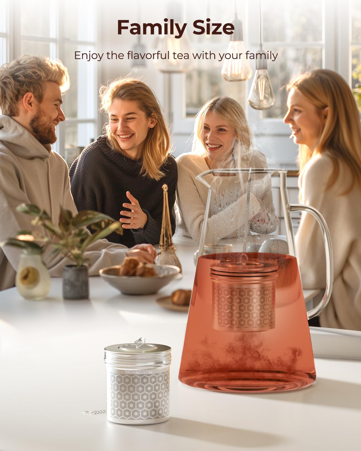 2 Pack Reinmoson Extra Large Tea Infuser For Loose Tea & Spice Infuser For Cooking, Extra Fine Mesh Large Tea Strainers For Loos