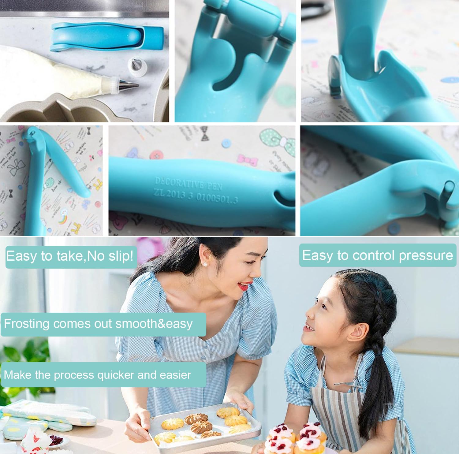 Windspeed Pastry Icing Piping Bag Nozzle Tips Set - Cake Decor Pen - Blue - Model EXPSFN014462