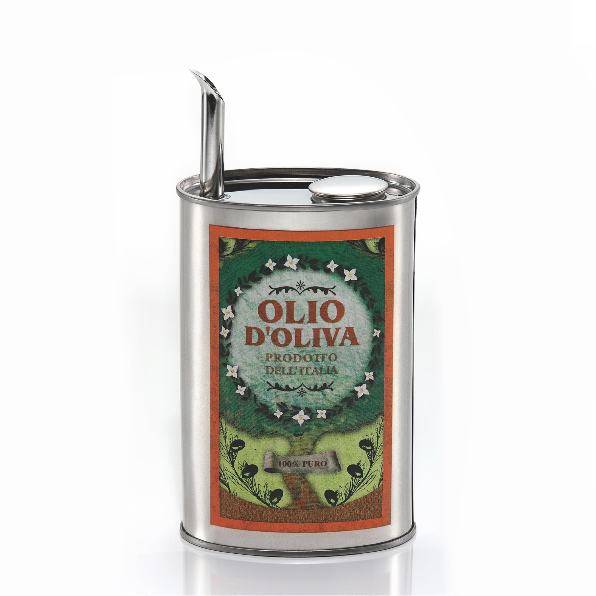 Fox Run Stainless Steel Olive Oil Dispenser with a Classic Italian Design, 17 Ounces/500 ml