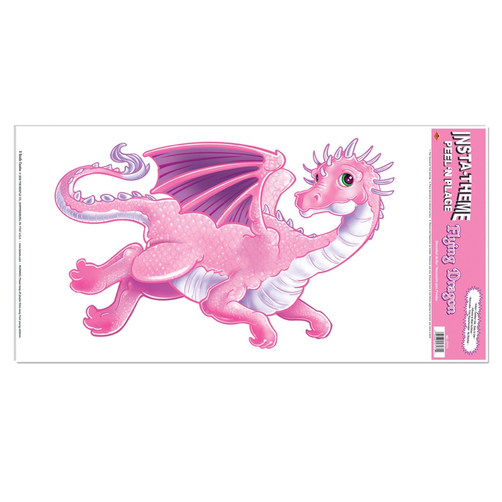 Beistle 57171 Flying Dragon Peel 'N Place, 12-Inch By 24-Inch