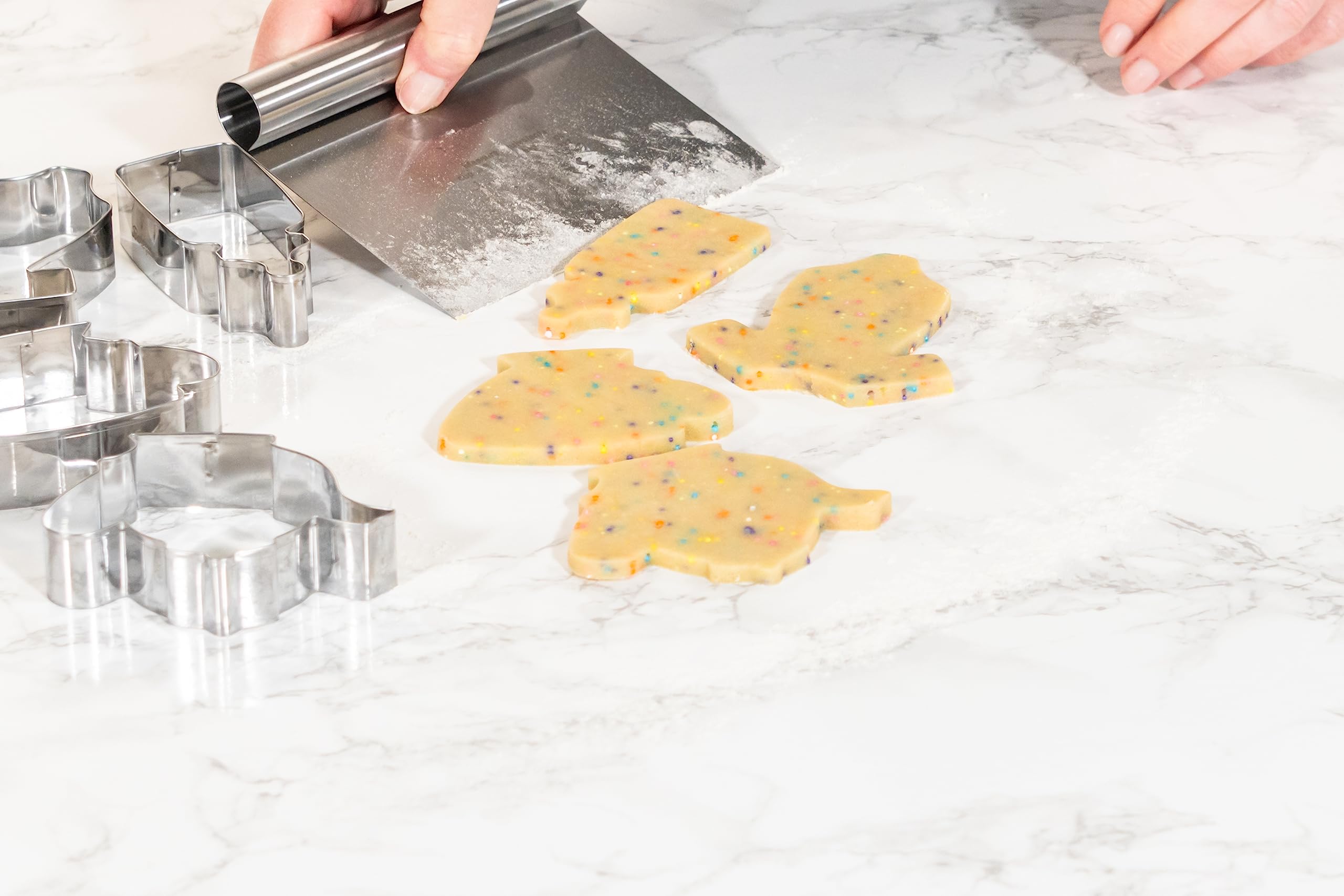 Bakerpan Stainless Steel Cookie Cutter Baby Bottle & Bodysuit Set, Baby Shower Cookie Cutters