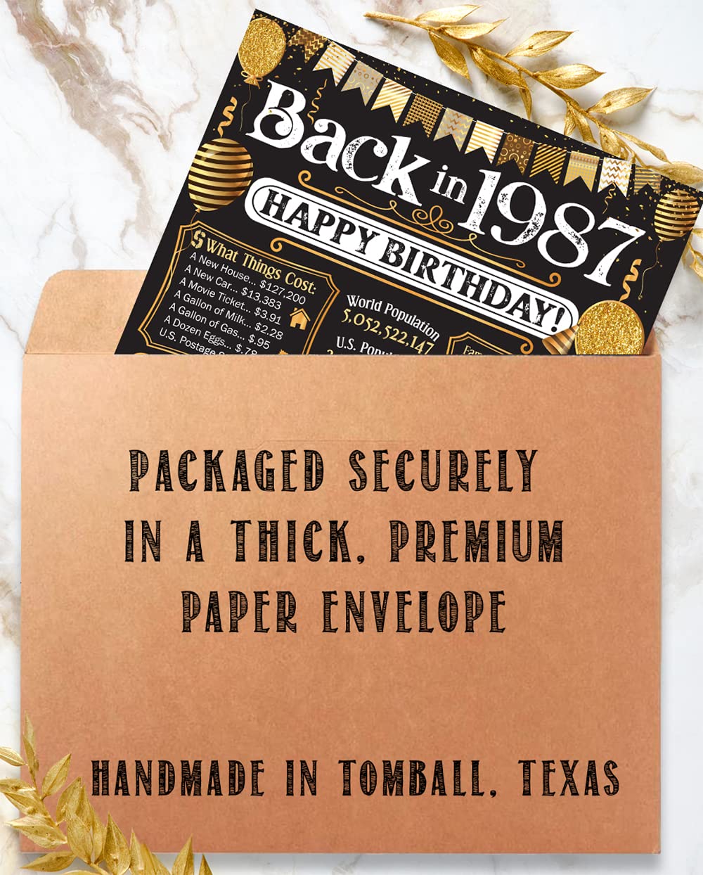 38th Birthday Party Decorations for 38th Birthday (Thirty-eight) - Remembering The Year 1987 - Party Supplies - Gifts for Men an