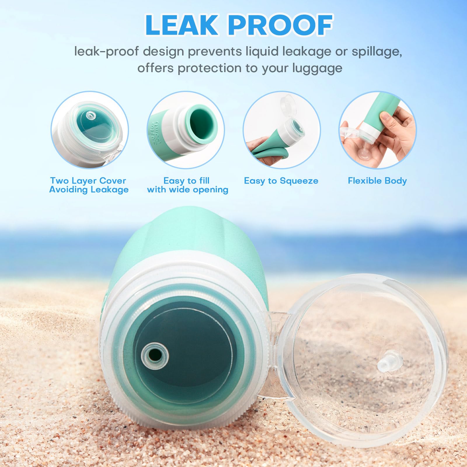 Xmosnz 3Oz Silicone Travel Bottles For Toiletries, Travel Containers Set With Labels Includes, Pumpkin-Shaped Refillable Travel