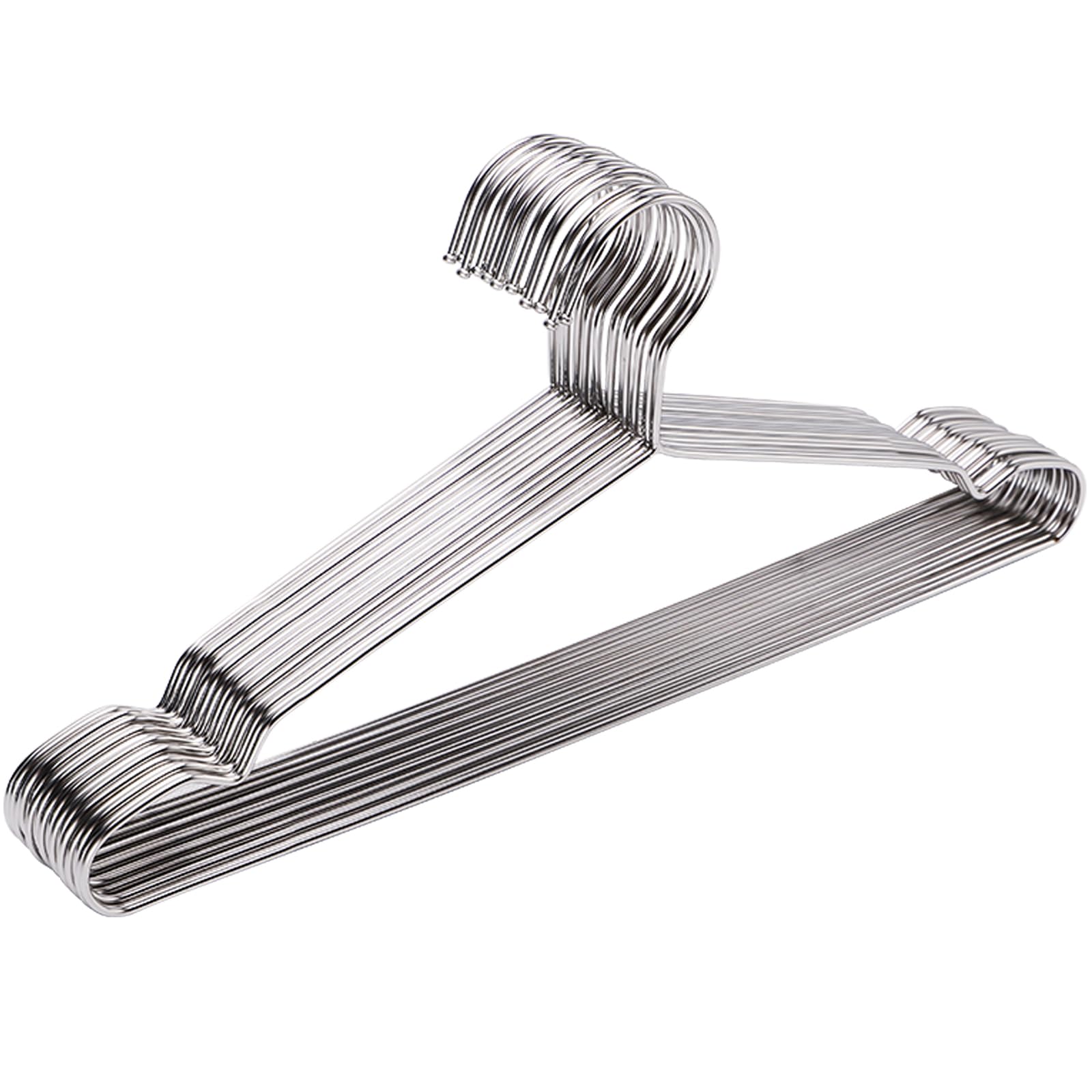 Hangers 10 Pack Clothes Hanger Strong Heavy Duty Stainless Steel Metal Ultra Thin Space Saving Wire Hangers 16.5In By Wycqkl