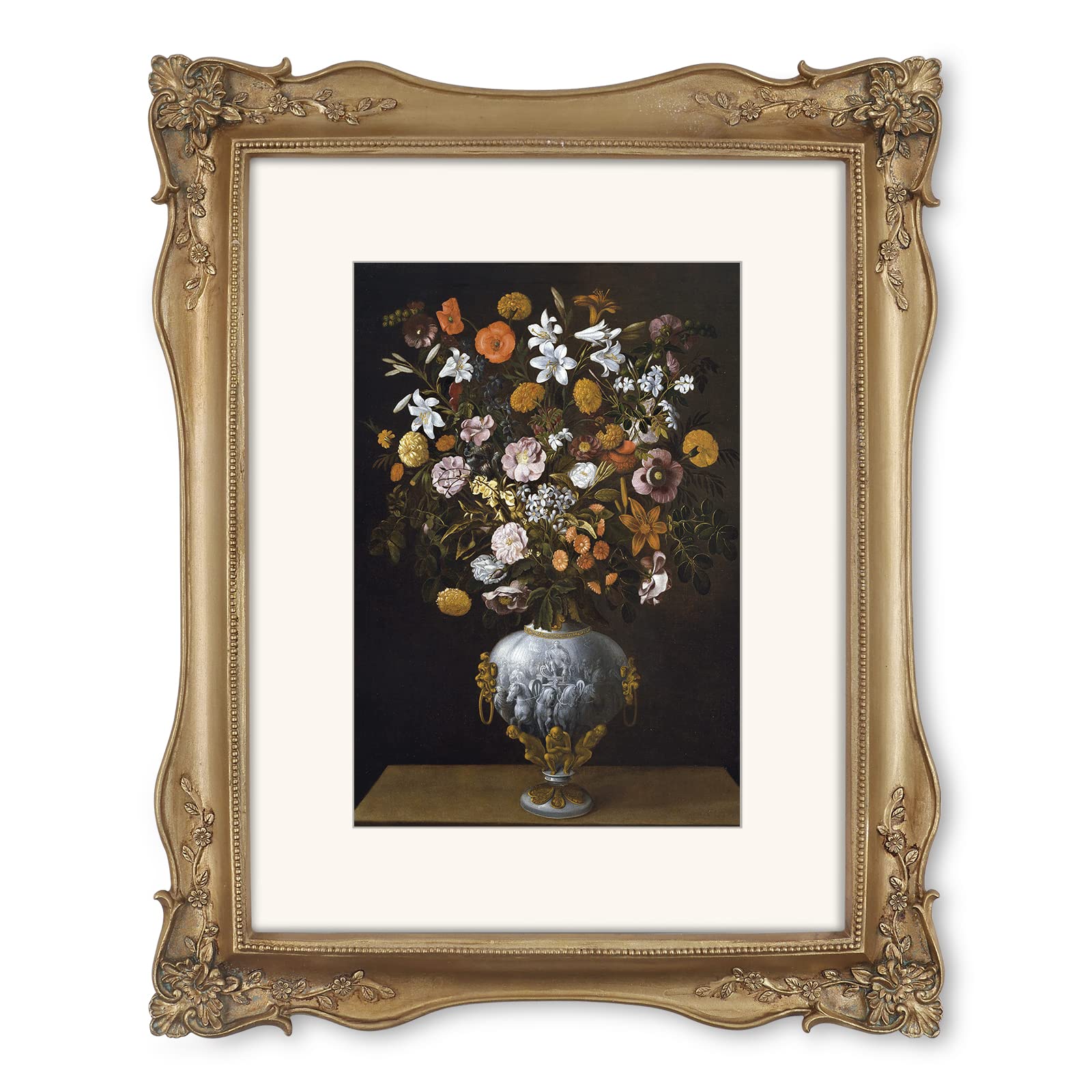 SIMONS SHOP 11x14 Picture Frame with Mat, Bronze 11x14 Picture Frame, Vintage Picture Frames 11x14