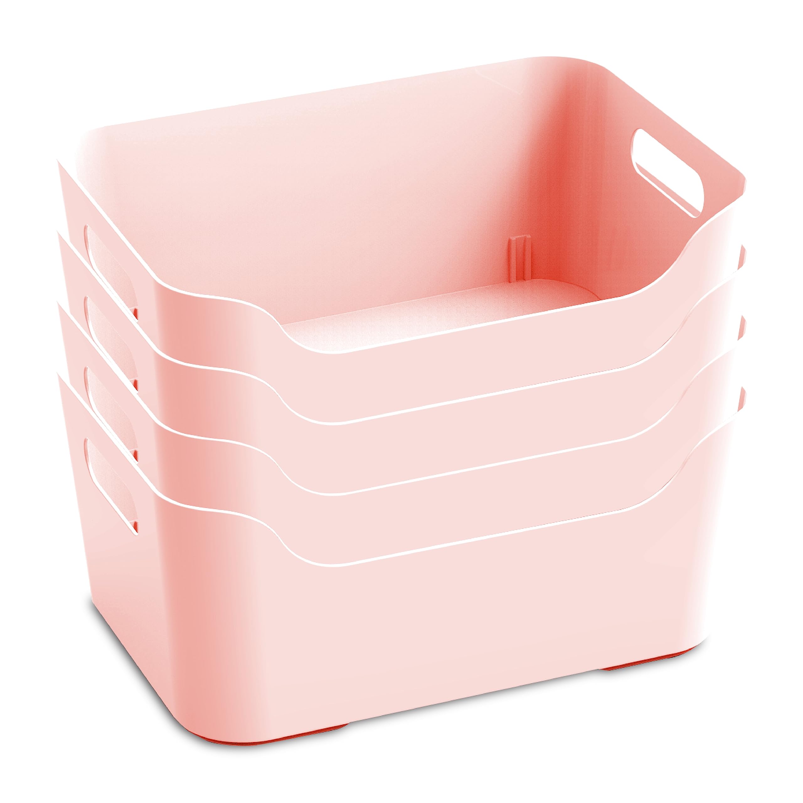 KOLORR Jolly Plastic Medium Basket with Handle for Storage Box| Multipurpose Light Weight Plastic Baskets organiser for Clothes 