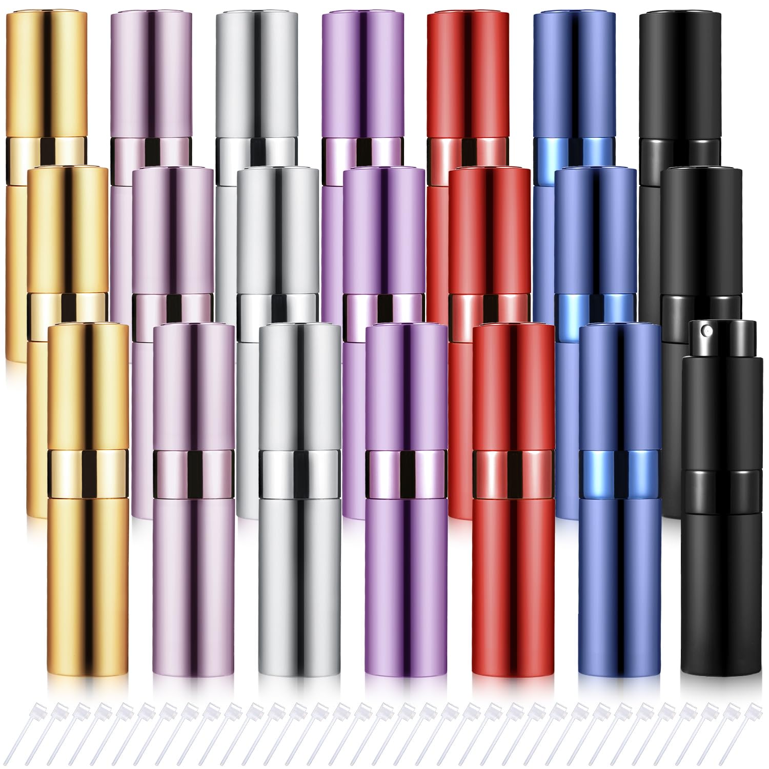 Tessco For You 56 Pieces 8Ml Travel Refillable Perfume Bottles Mini Cologne Perfume Spray Bottle Empty Pocket For Travel And Out