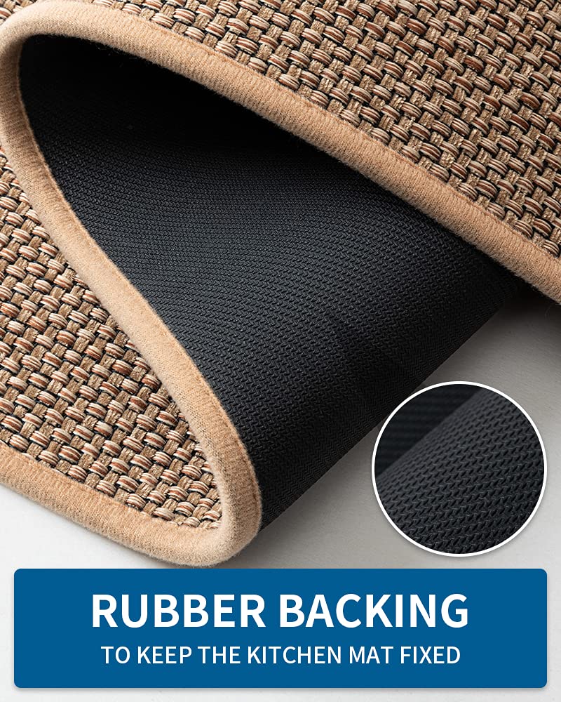 Kitchen Rugs And Mats, Washable Non-Skid Kitchen Mats For Floor, Large Runner Rugs For Kitchen Floor, Front Of Sink, Hallway, La