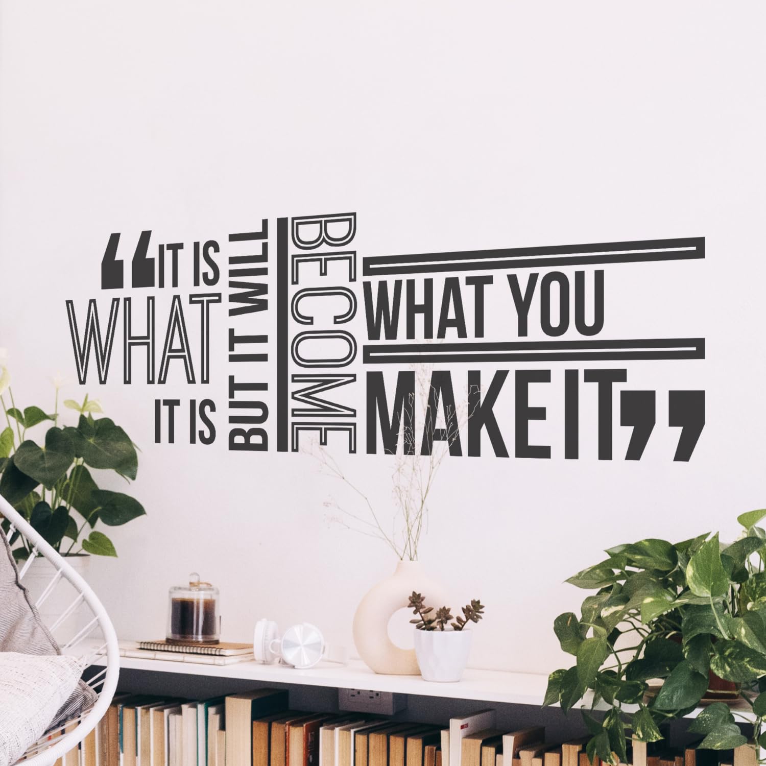 My Vinyl Story - It is What It is Wall Decal - Inspirational Vinyl Quote for Office or Home, Motivational Wall Sticker, Easy to 