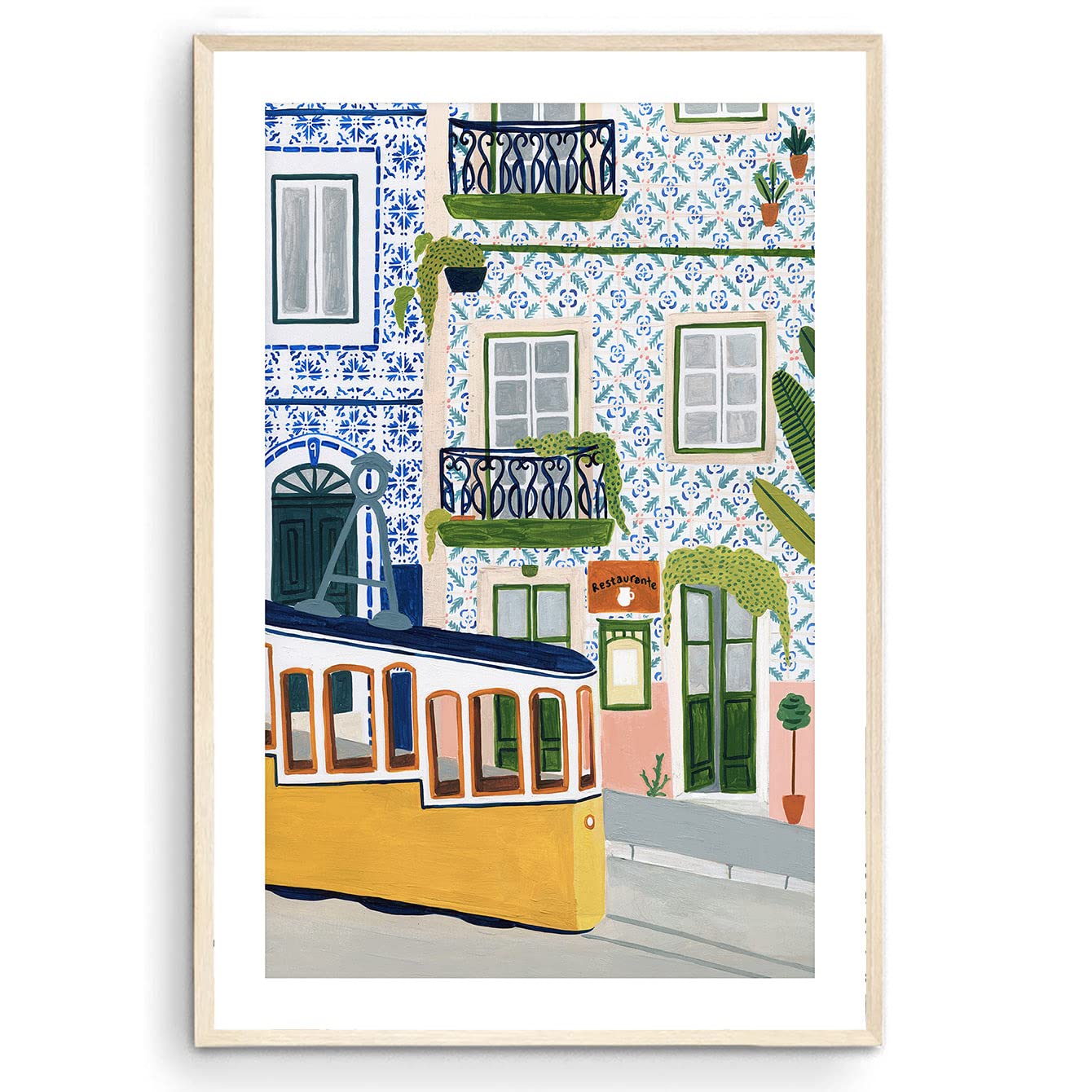 Nationcog Lisbon Portugal Art Print, Travel Print, Portugal Travel Poster, Travel Gift, Europe Print, Housewarming Gift, Home De