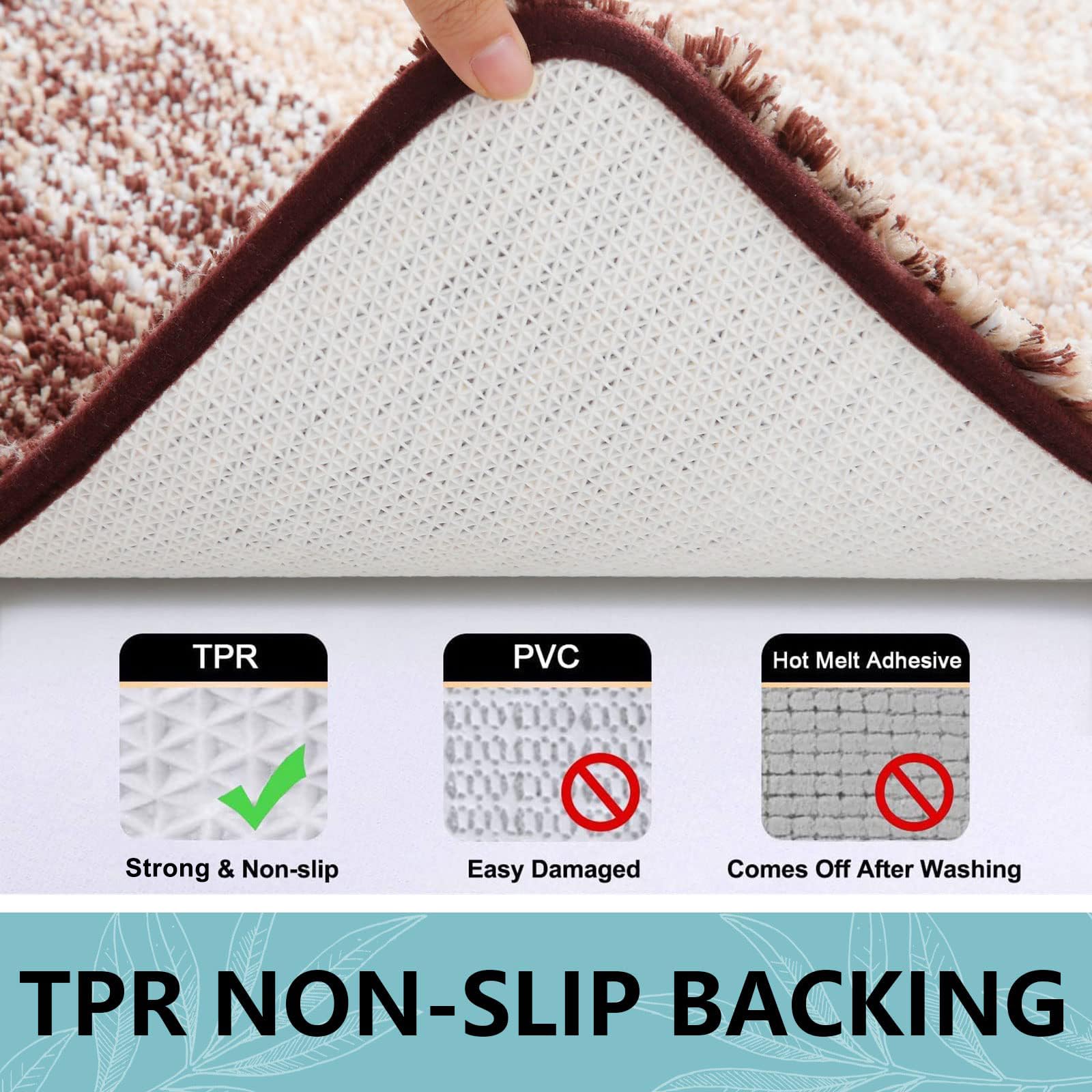 Arotive Microfiber, Shaggy Soft And Absorbent Bath Rug, Non-Slip, Thick Plush, Machine Washable Dry Bath Mats For Bathroom, Tub