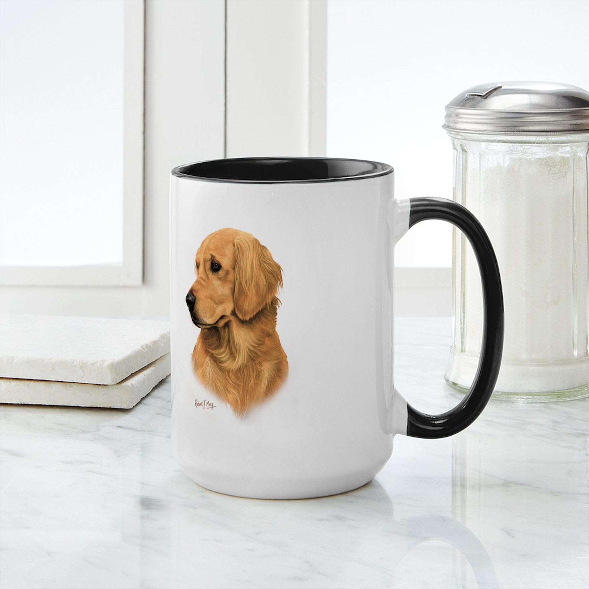 CafePress Golden Retriever Large Mug 15 oz (444 ml) Ceramic Coffee Mug