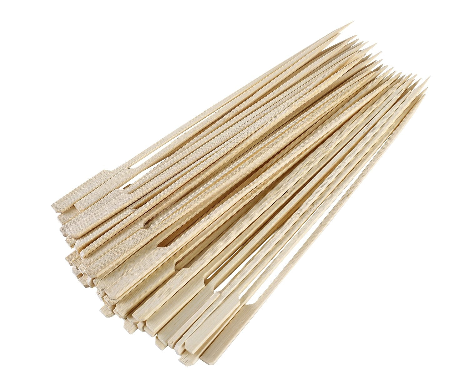 Gmark Bamboo Paddle Skewers 10'' 100Pc/Bag, Kabob Skewers, Bbq Skewers For Outdoor Grilling Gm1074