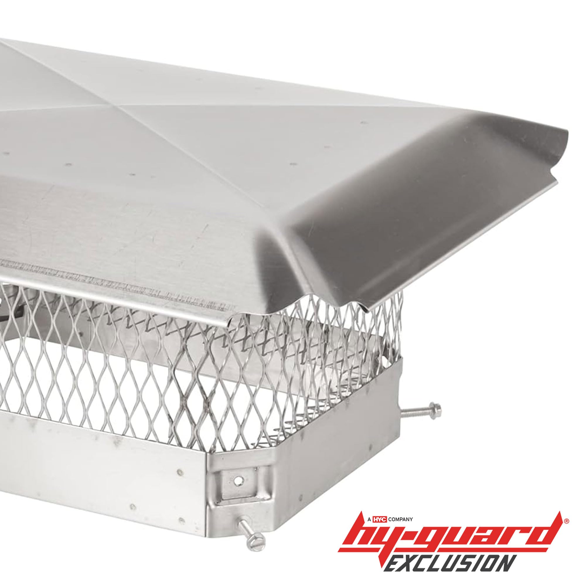 Hy-Guard Stainless Steel Chimney Cap - Hy-C Chimney Cover, Single Bolt-On Chimney Fireplace Cover, Chimney Flue Cover To Fit On