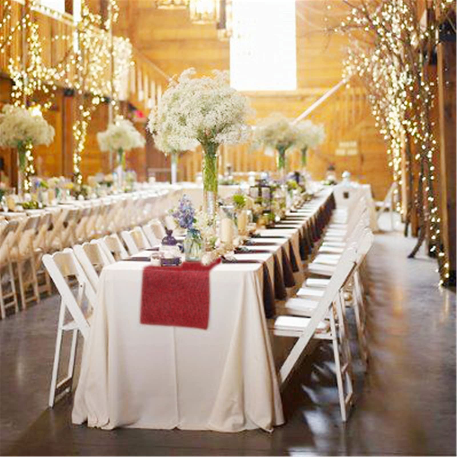 Burlap Table Runners Jute Roll-2 Packs Farmhouse Style Table Cover Natural Burlap Runners For Mothers Day Bridal Shower Party Ev