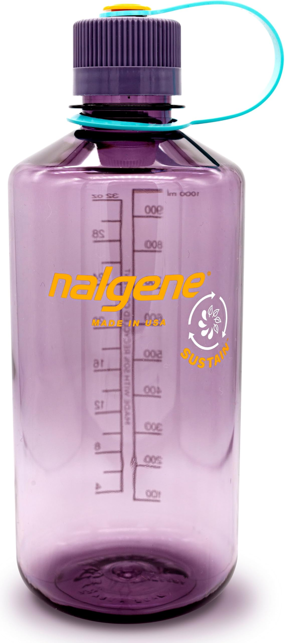 Nalgene Leak Proof Tritan BPA-Free Water Bottle - 32 oz Narrow Mouth - Made in the USA for Outdoor Use & Daily Hydration (Auberg