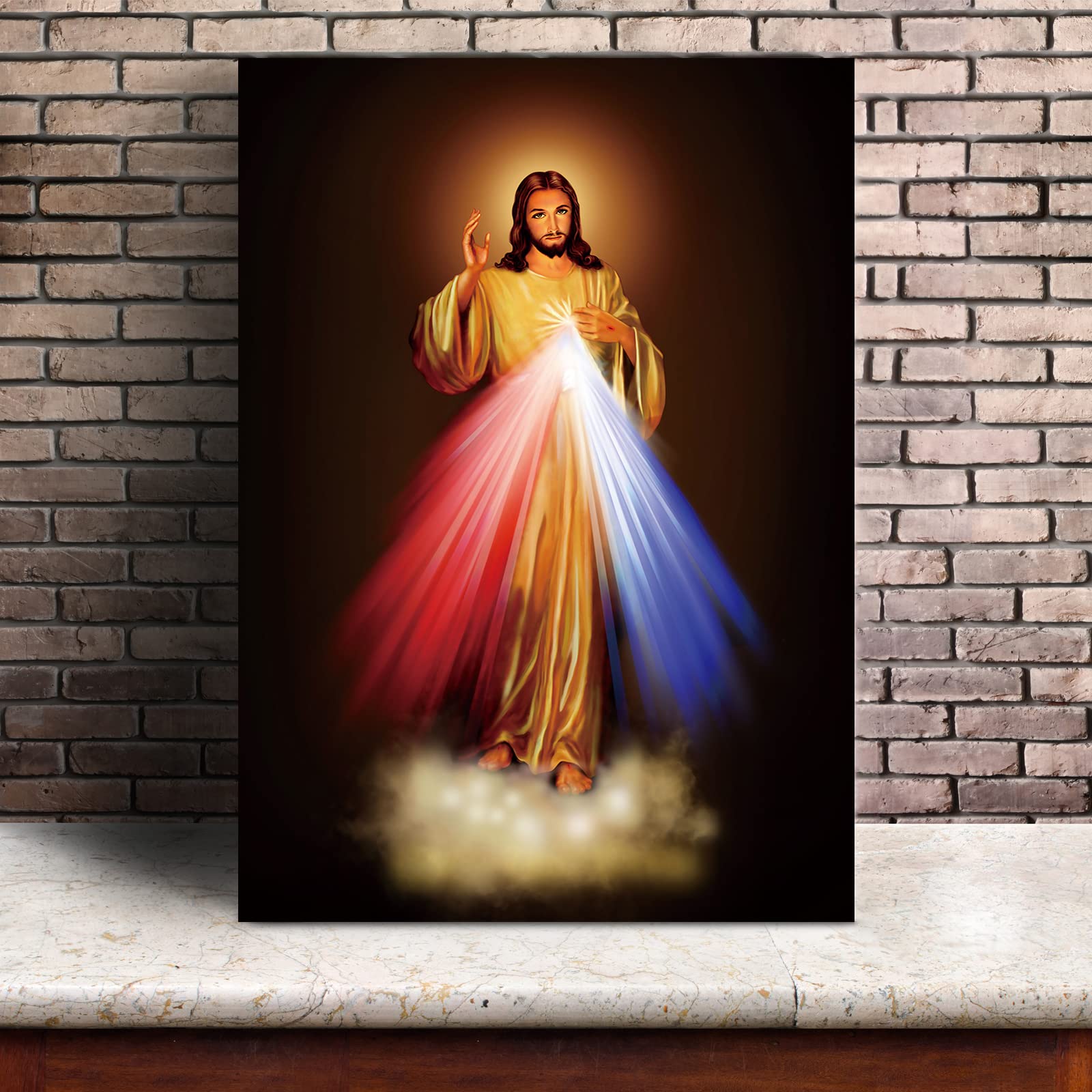 Jesus Christ Canvas Wall Art Modern Religious God Poster Hd Framed Print Painting Picture Artwork For Bedroom Living Room Decor