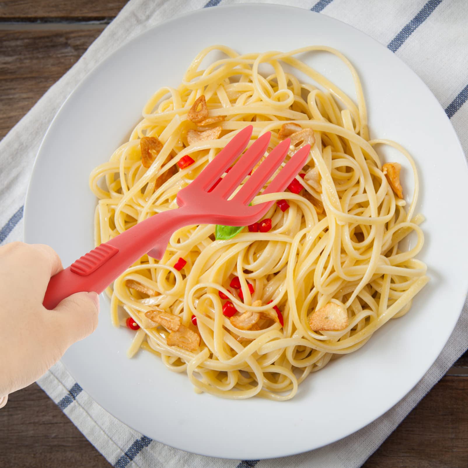 Healeved Silicone Flexible Forks Silicone Cooking Fork Nonstick Blending Fork Ultimate Fork For Cooking Utensil For Kitchen Stir