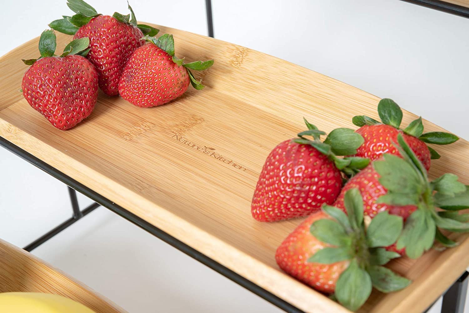 Nature'S Kitchen Bamboo Wood Serving Tray Set For Dessert Coffee Appetizers, 3 Pack Of 12 X 5.75 Inch Serving Platters