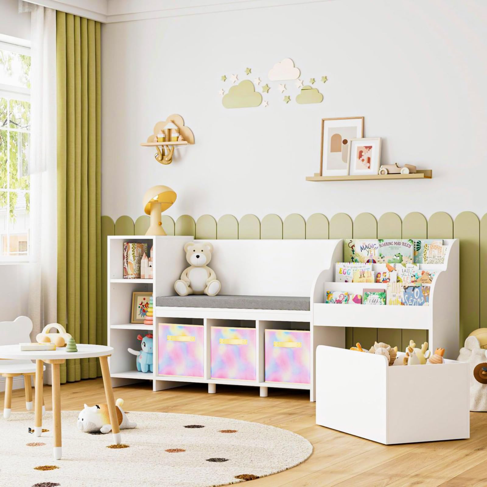 ShellKingdom Storage Bins, Foldable Fabric Storage Cubes And Cloth Storage Organizer Drawer For Closet And Toys Storage, 2 Pack