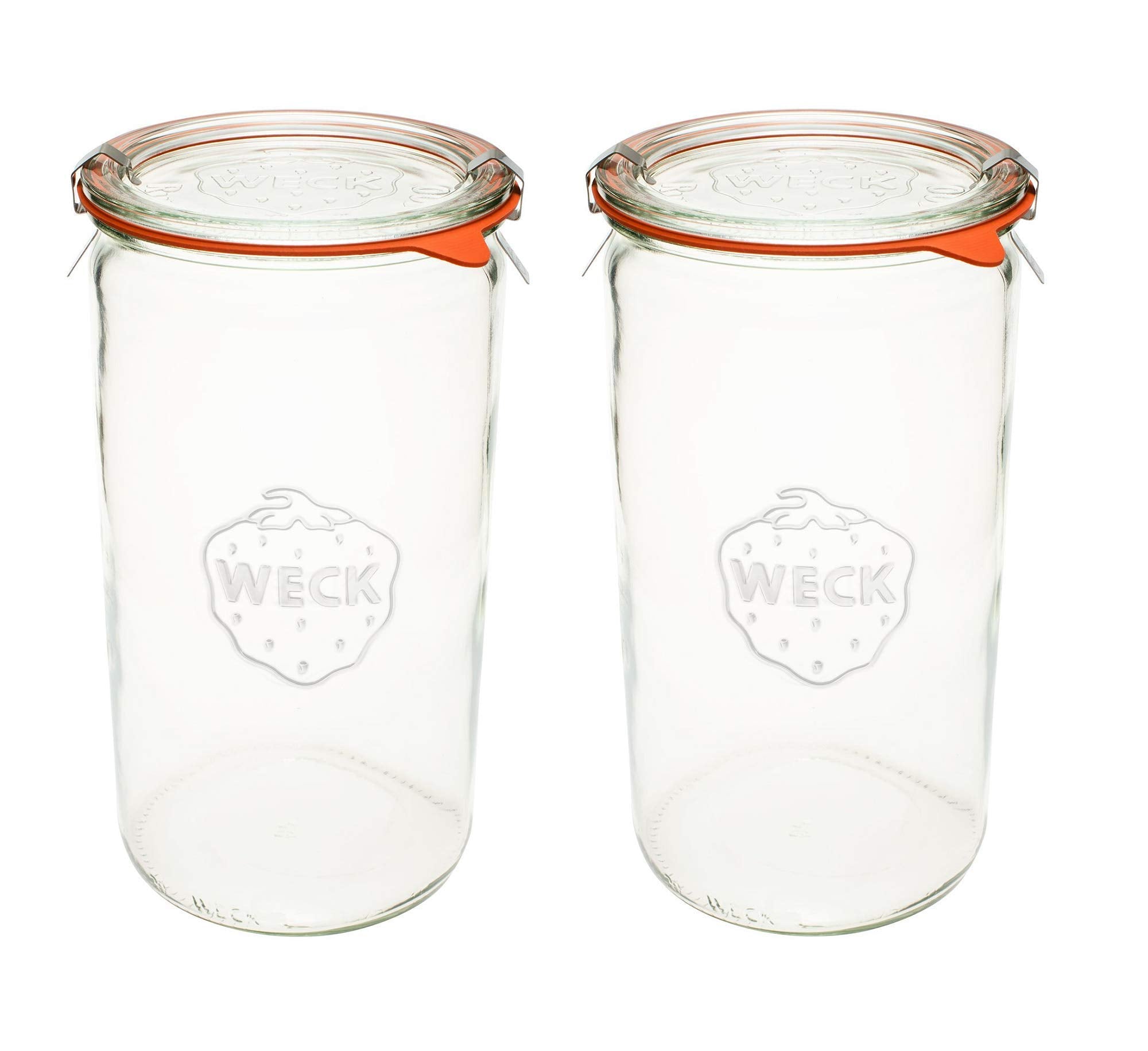 Weck Canning Jars - Weck Jars made of Transparent Glass - Eco-Friendly Canning Jar - Storage for Food with Air Tight Seal and Li