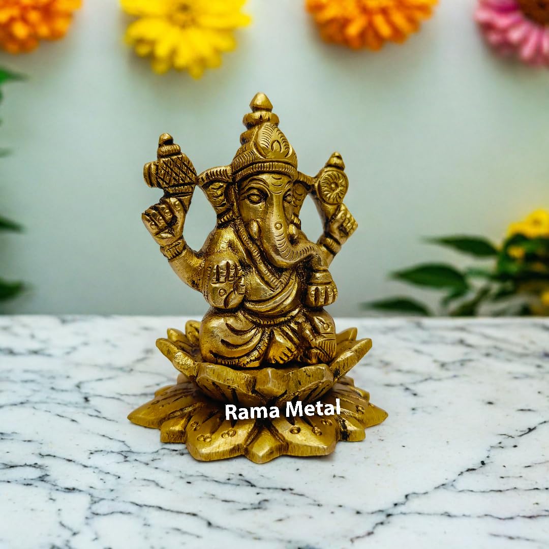 Rama Metal Brass Ganesh Idol