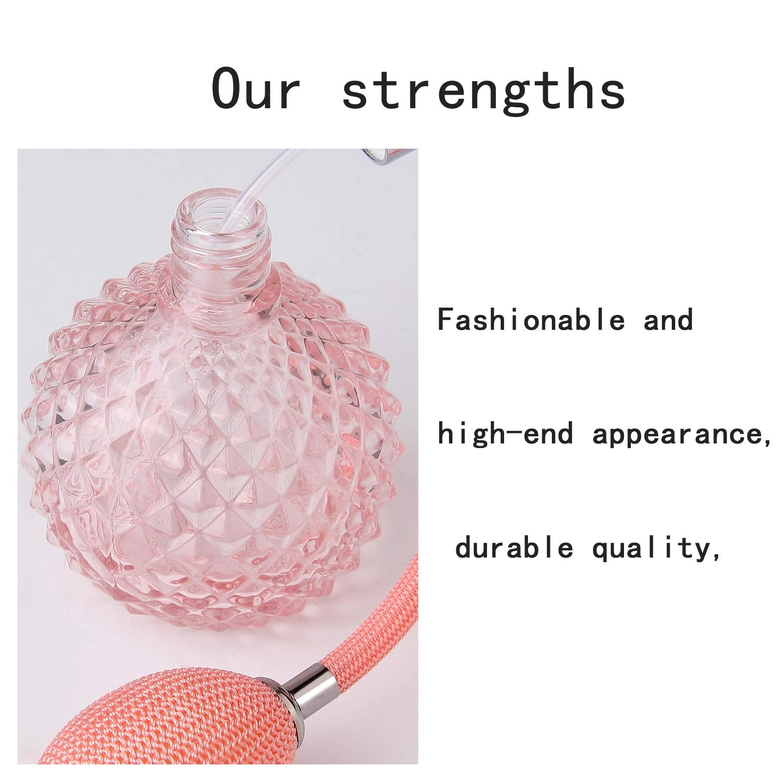 Lamoutor Vintage Perfume Spray Bottle 100Ml Pink Vintage Refillable Perfume Bottle With Long Tassel