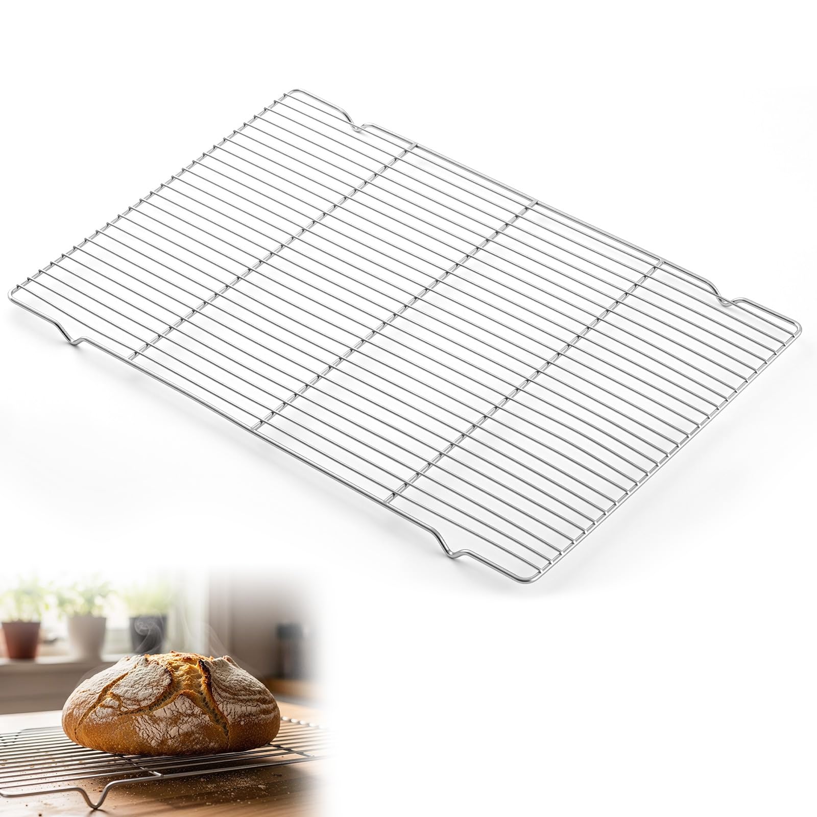 Lounsweer Cooling Racks, 24L x 16W x 1H Stainless Steel Wire Rack for Baking Sheet, Large Cookie Cooling Rack, Oven Safe Cooking