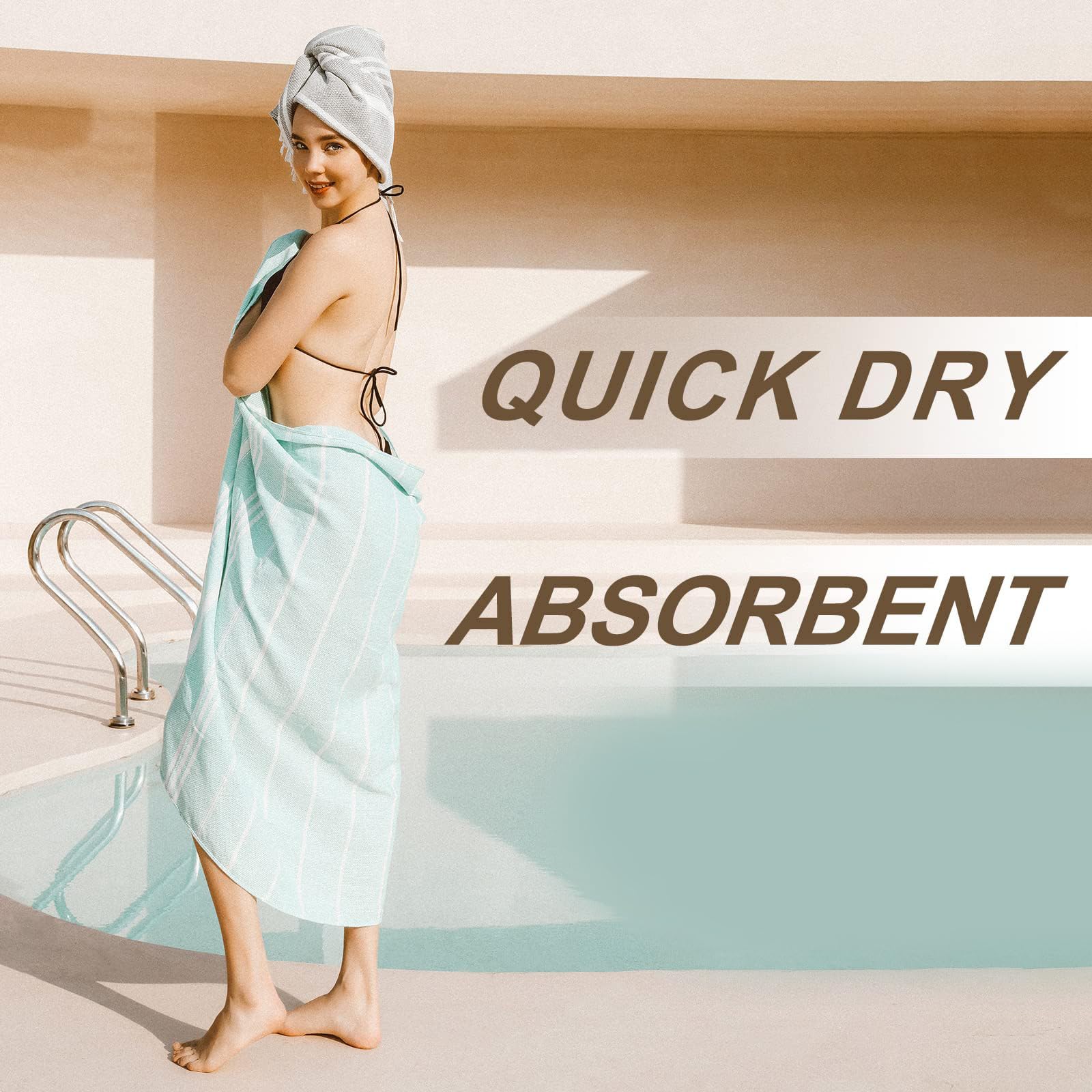 Turkish Beach Pool Towels Sandproof Lightweight Fast Drying Women Women Happy Birthday Gift Ideas Mom Mother Wife Sister Teacher