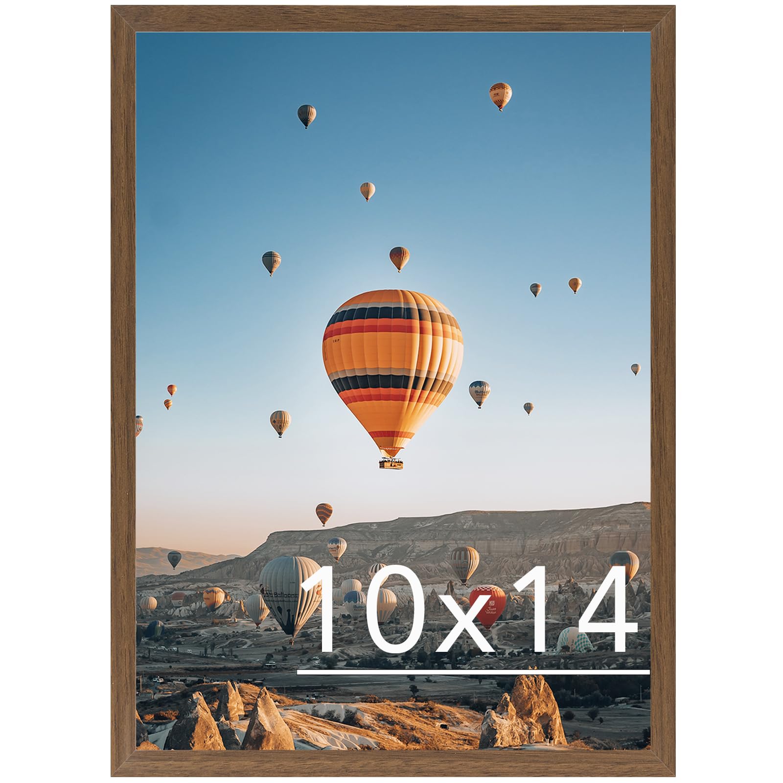 JCJMY 10x14 inch Picture Frame Brown for 30 x 40cm Diamond Art Painting, Horizontal and Vertical Formats for Wall Hanging, 10 x 