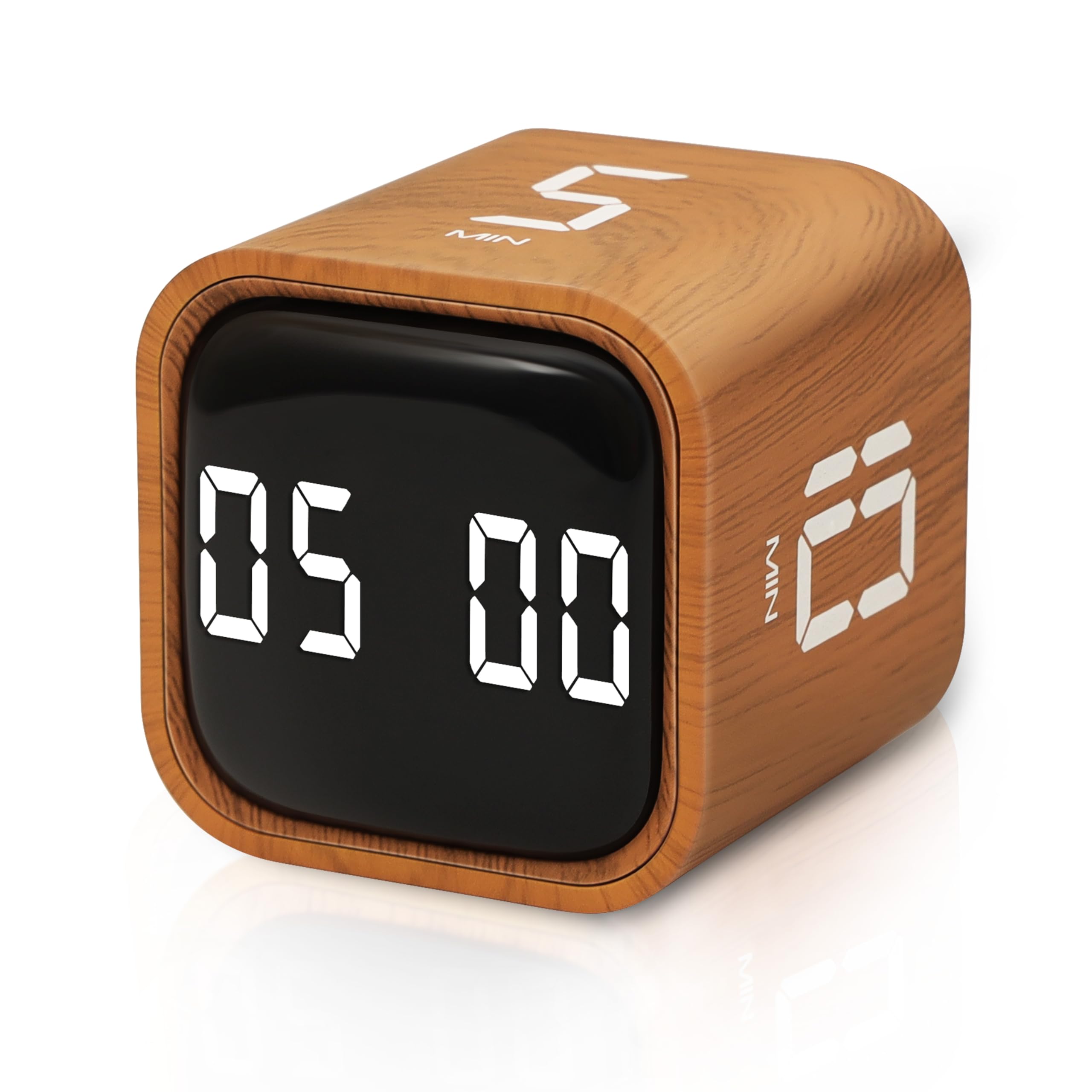 VEWINGL Cube Pomodoro Timer,5/10/30/60 Minutes and Custom Countdown,Productivity Timer,Pause and Resume,Silent,Vibrate and Adjus