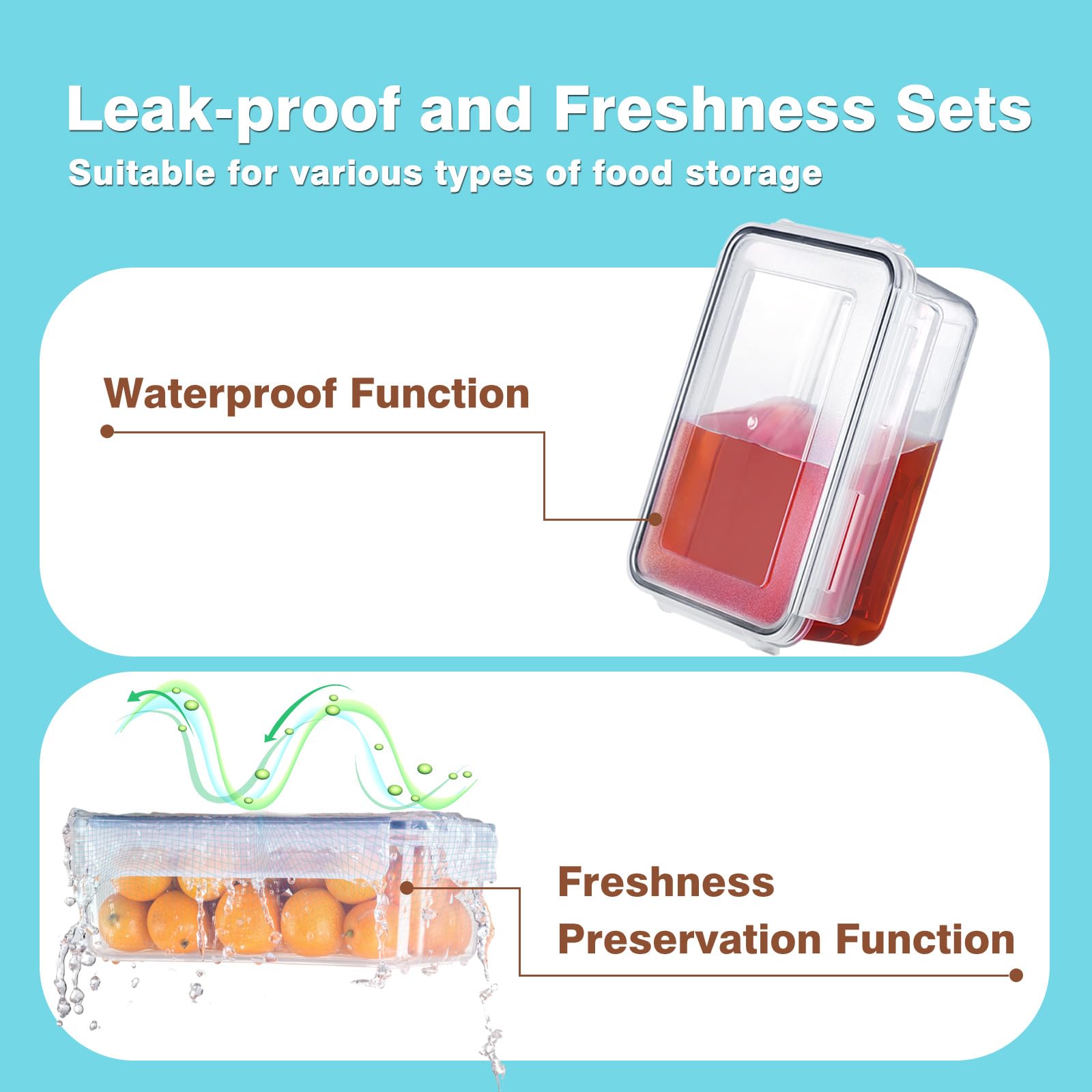 KAGUYA 36 PCS Plastic Food Storage Containers with Lids  1.4 Oz - 84.5 Oz  100% BPA Free  Food Grade Materials  Dishwasher  Microwave and Freezer Friendly