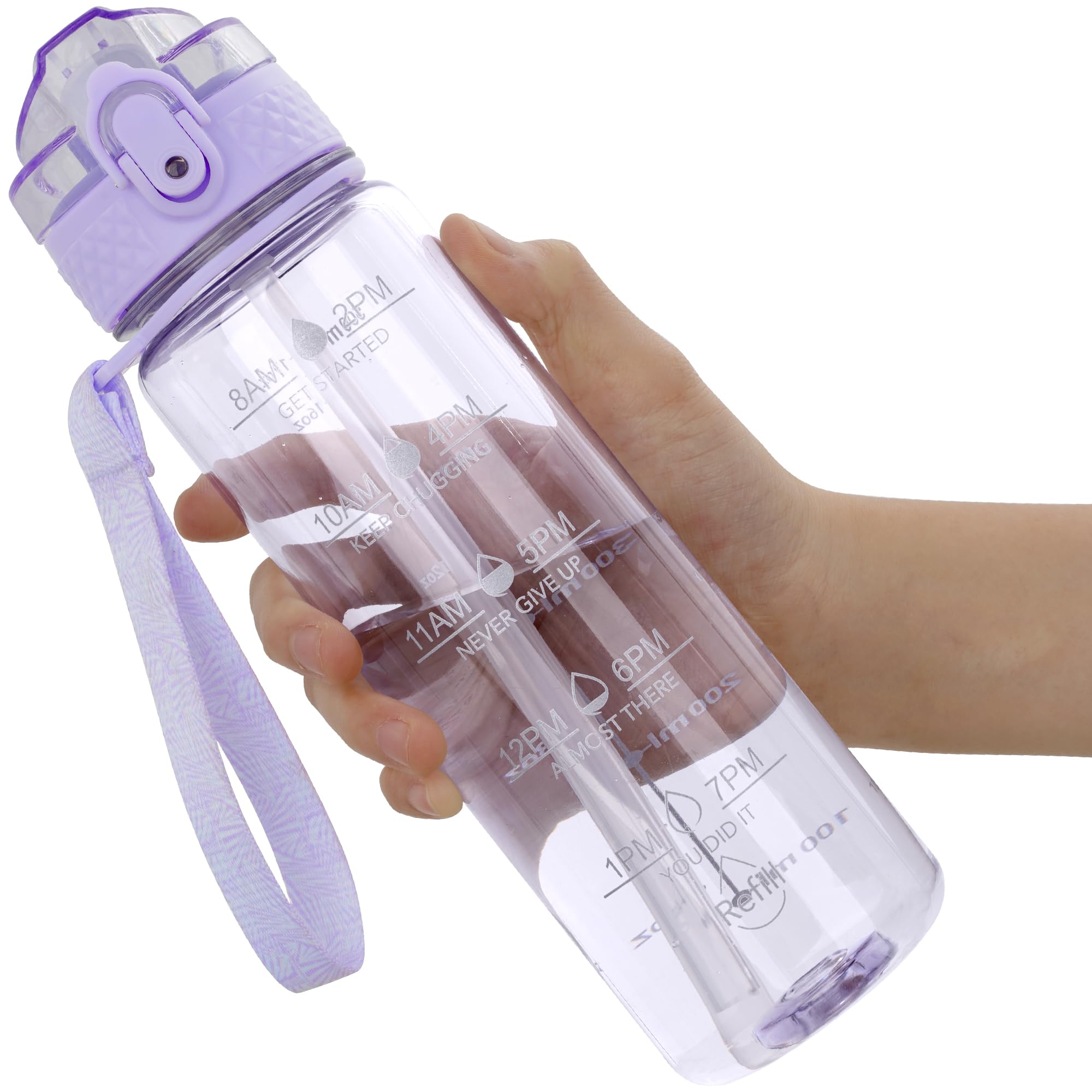 OLDLEY 17oz Kids Water Bottle for school Girls Boys, Motivational Water Bottles With Silicone Straw, Leak-Proof Tritan BPA-Free,