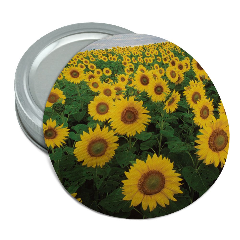 Field Of Sunflowers Round Rubber Non-Slip Jar Gripper Lid Opener