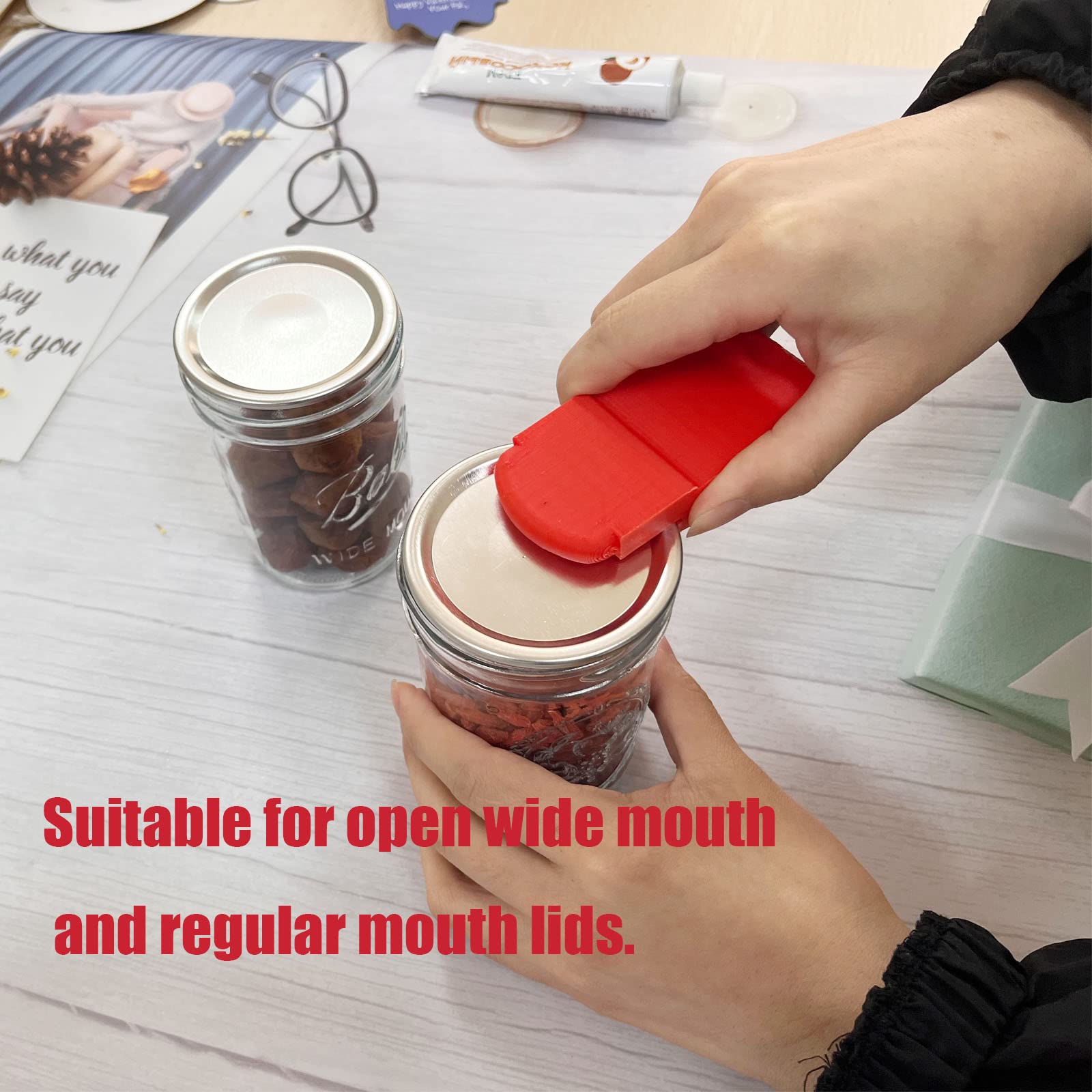Jilinwei Canning Jar Opener, Mason Jar Opener Canning Tools For Releases Aluminum Vacuum Seal On All Wide Mouth And Regular Mout