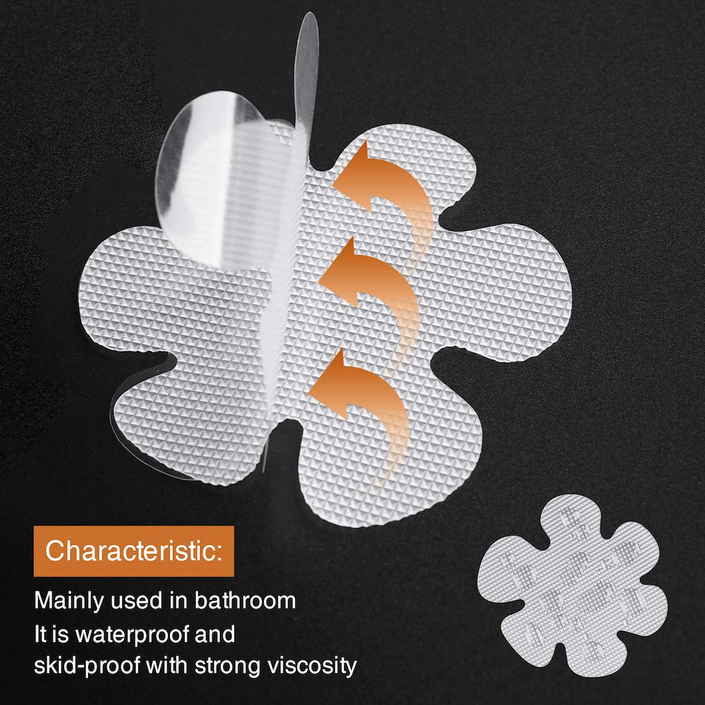Secopad Original Bathtub Stickers Non-Slip, 24Pcs Safety Shower Treads Adhesive Appliques With Premium Scraper