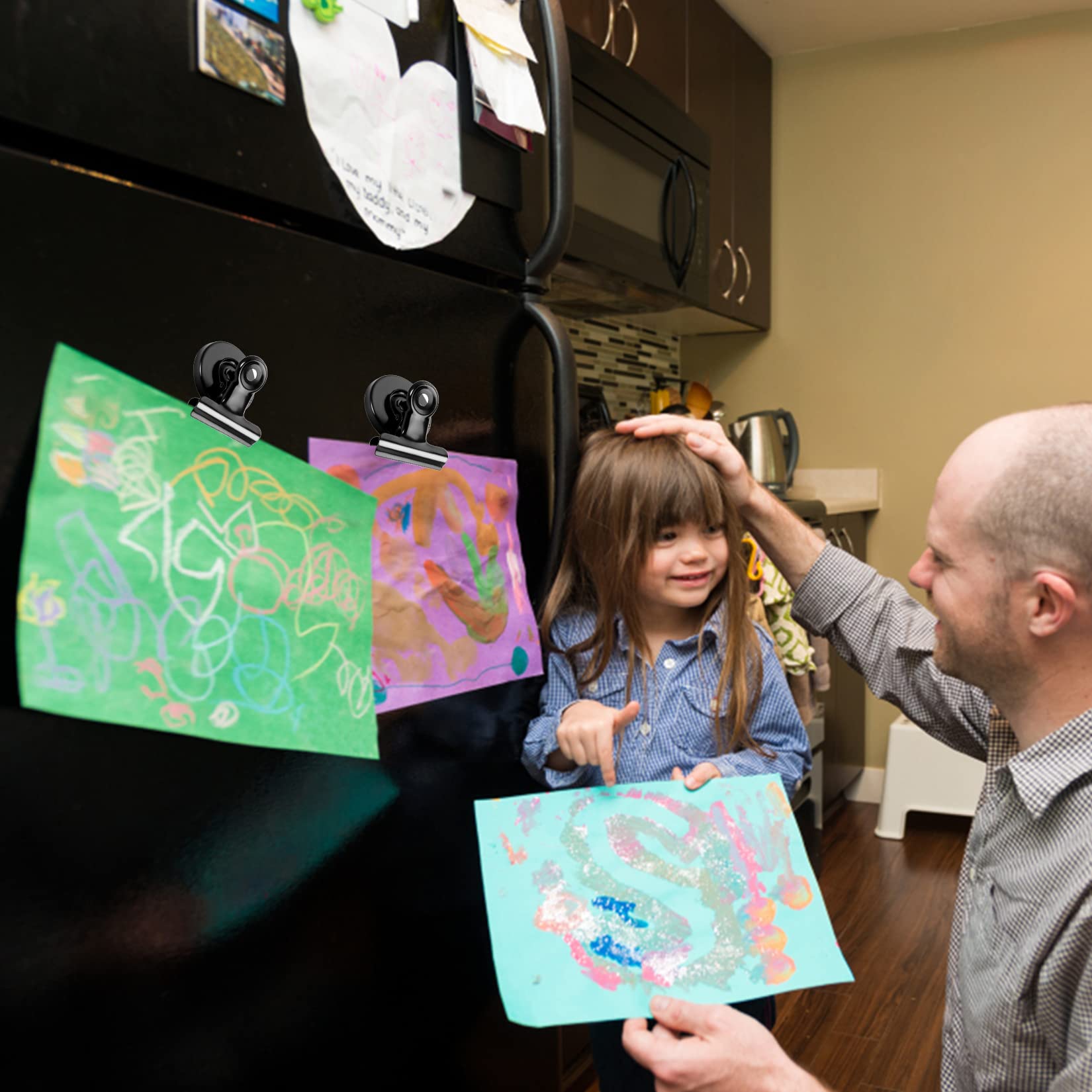 6 Pack Refrigerator Magnets Fridge Black Magnets For Fridge Magnetic Clips For Whiteboard Fridge Magnet For Home And Office List