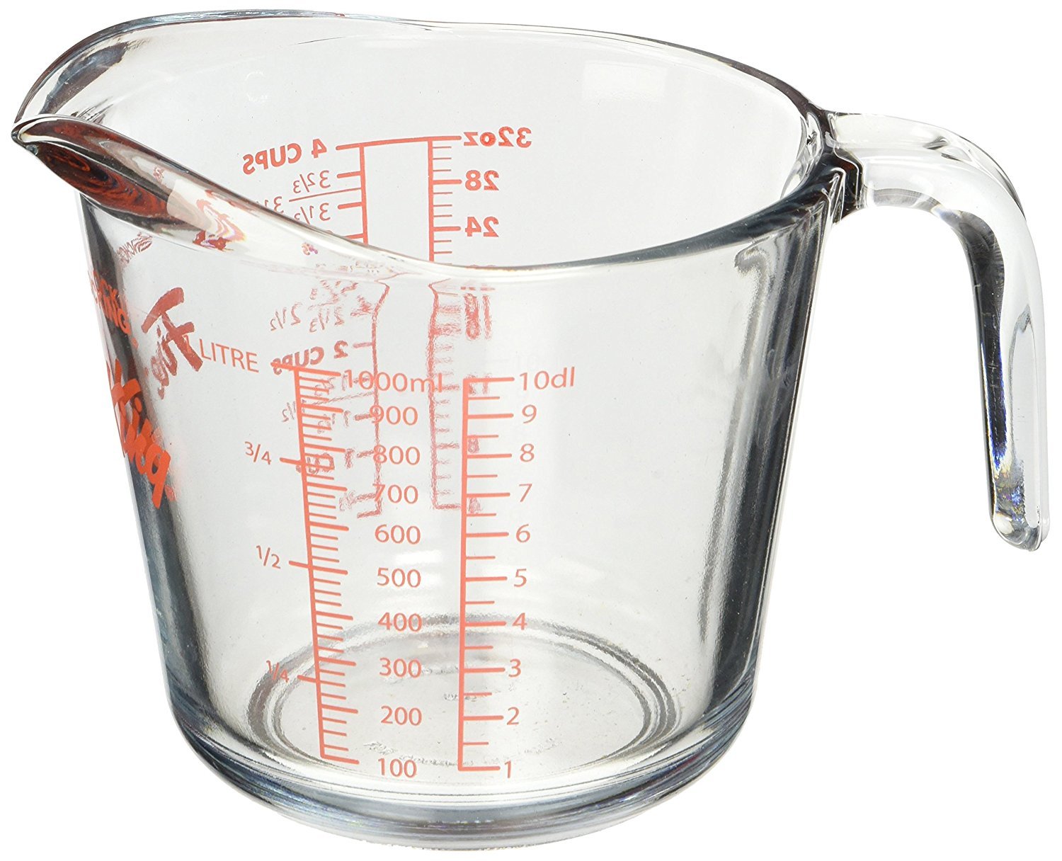 Anchor Hocking Fire-King Measuring Cup, Glass, 4-Cup