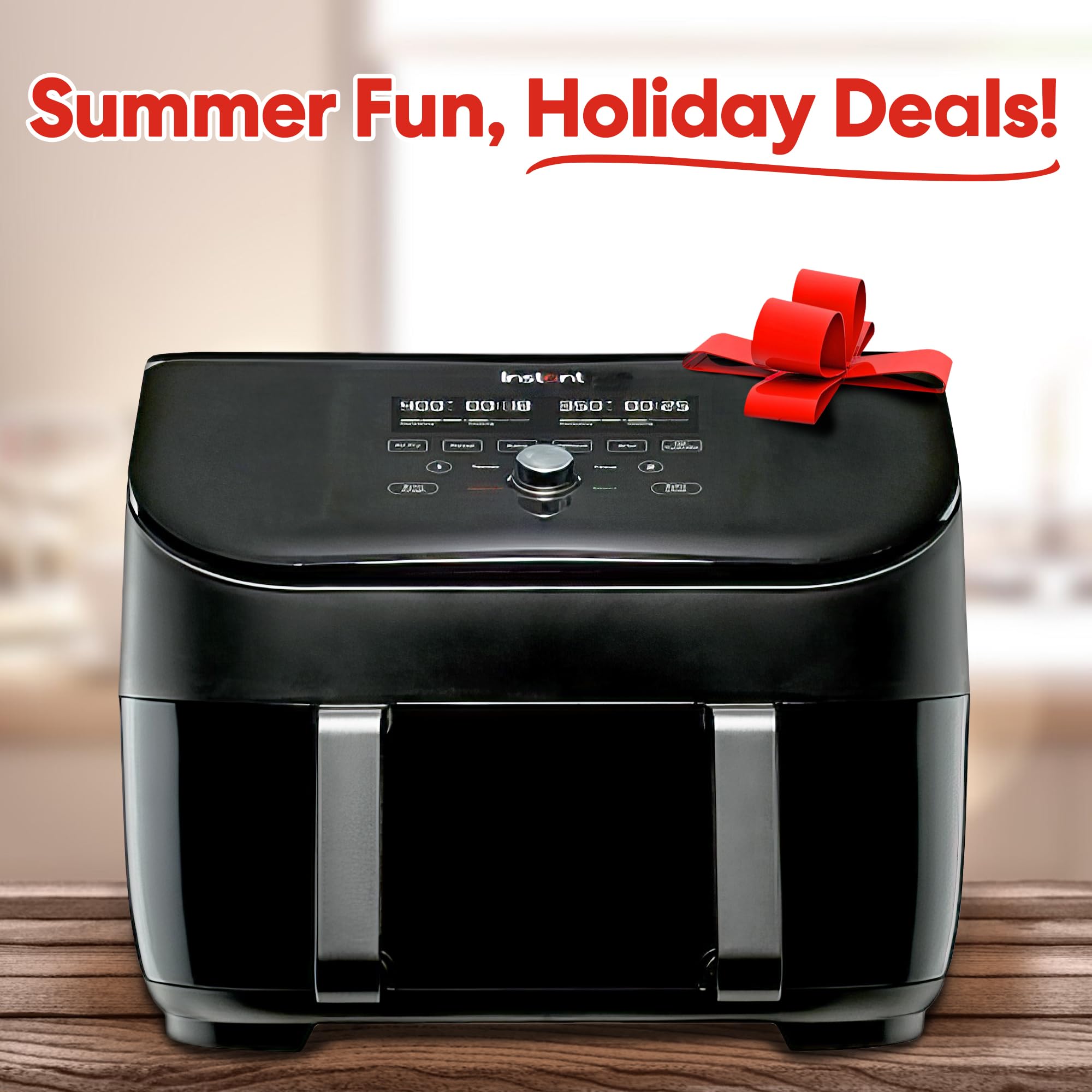 Instant Pot Vortex 9QT Air Fryer, 8-in-1 Dual Basket, EvenCrisp Technology, Nonstick, Dishwasher-Safe, Model 140-3092-01