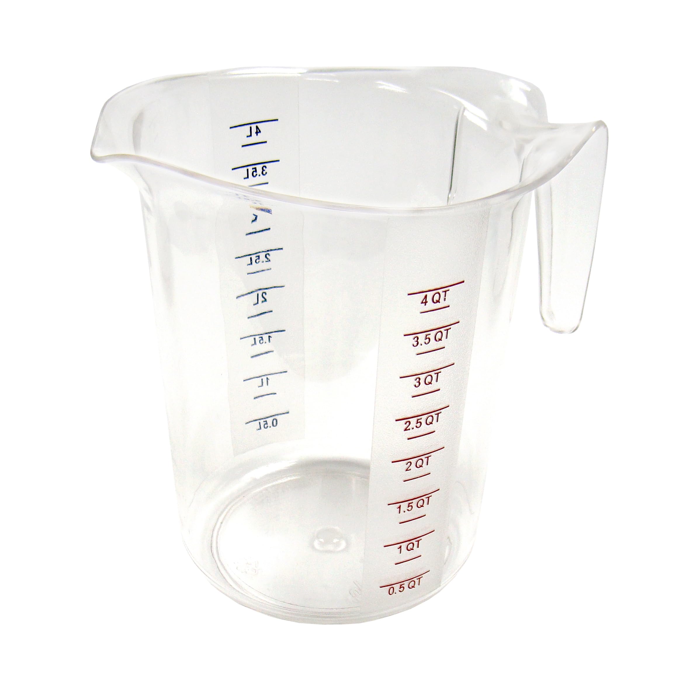 Winco Measuring Cup, Polycarbonate, 4-Quart, Clear