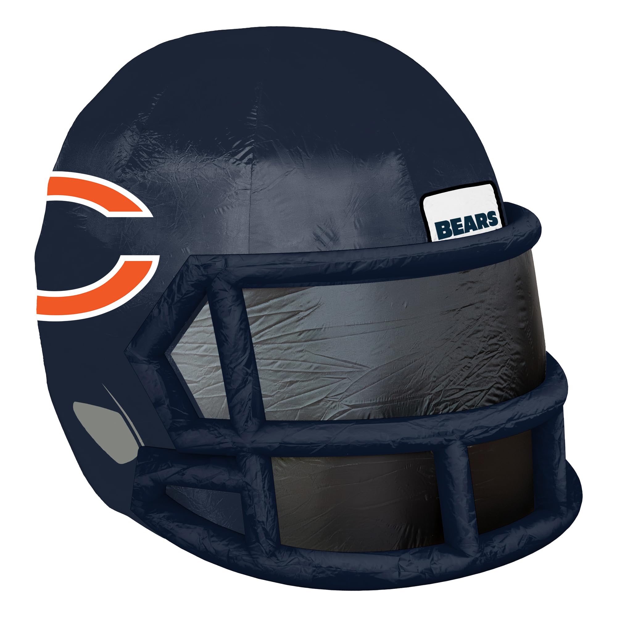Sporticulture NFL Chicago Bears 4ft Inflatable Helmet with LED Lights & Built-in Blower - Merchandise Decor Ideal For Lawn, Fron