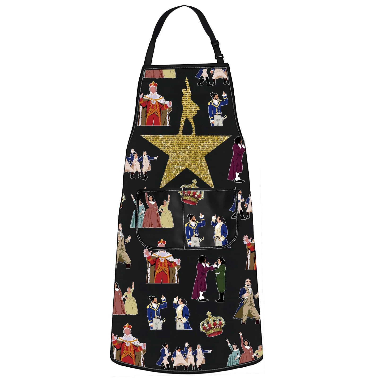 Wzmpa Musical Characters Kitchen Apron Drama Lover Gift Musical Fans Cooking Apron Theatre Merchandise (Ham Ap)