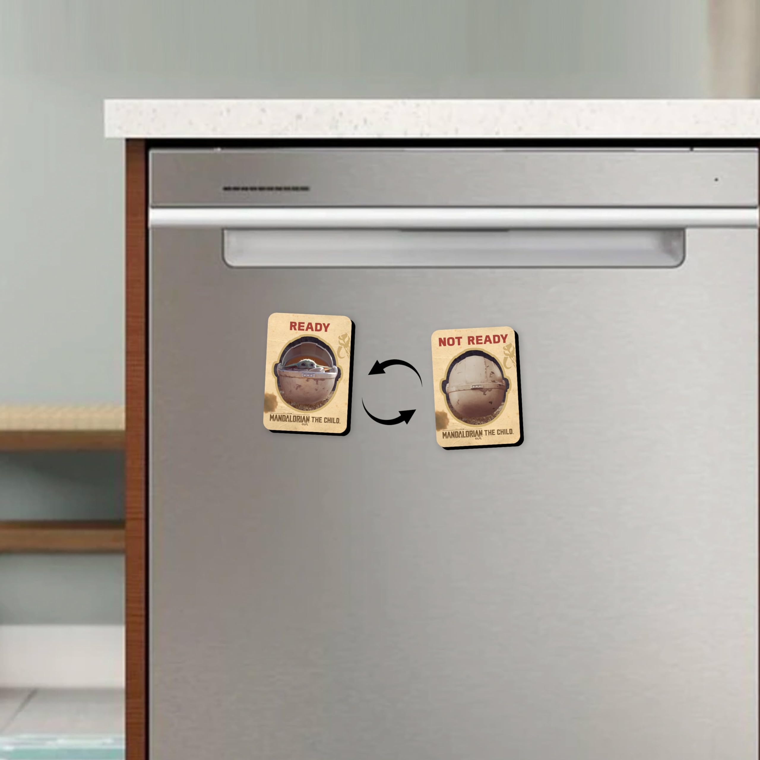 Star Wars The Mandalorian Grogu Double Sided Dishwasher Magnet