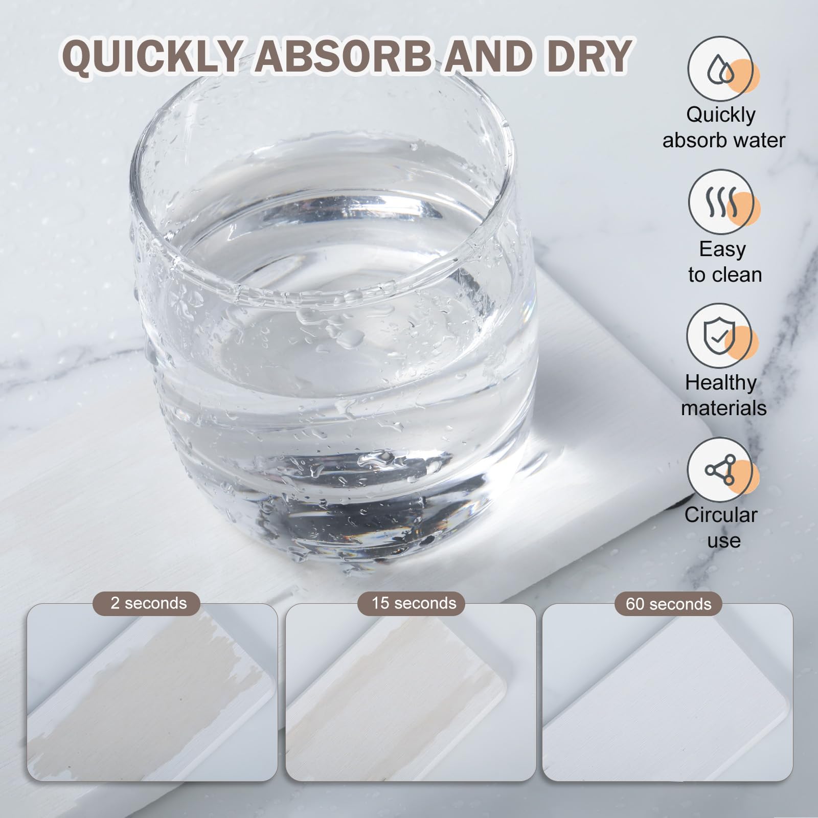 4Pcs Water Absorbing Stone Tray For Sink, Fast Drying Stone Sink Tray, Water Absorbent Diatomite Tray, Stone Soap Tray, Diatomac