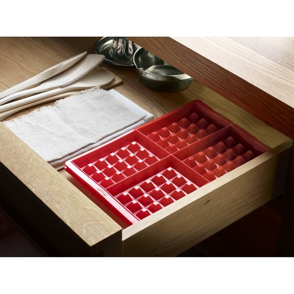 Lekue 0215000R01M017 Silicone Waffle Mold, Red, Set Of 2