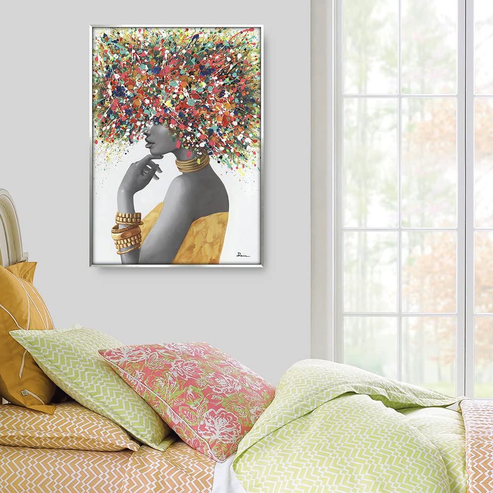 Hand-Painted African American Wall Art -Black Art Paintings For Wall -Graffiti Canvas Wall Art For Living Room Bedroom Office De