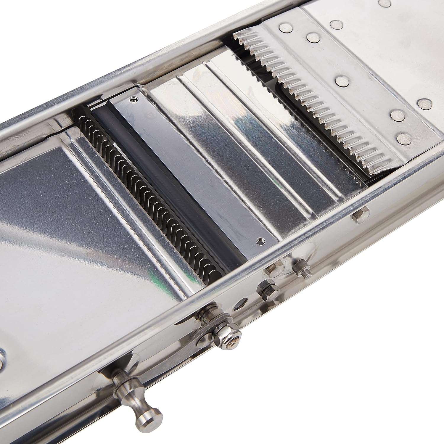 Bron Coucke Stainless Steel Bron Mandolin Slicer Without Pusher 215030 Gray, Without Hand Guard