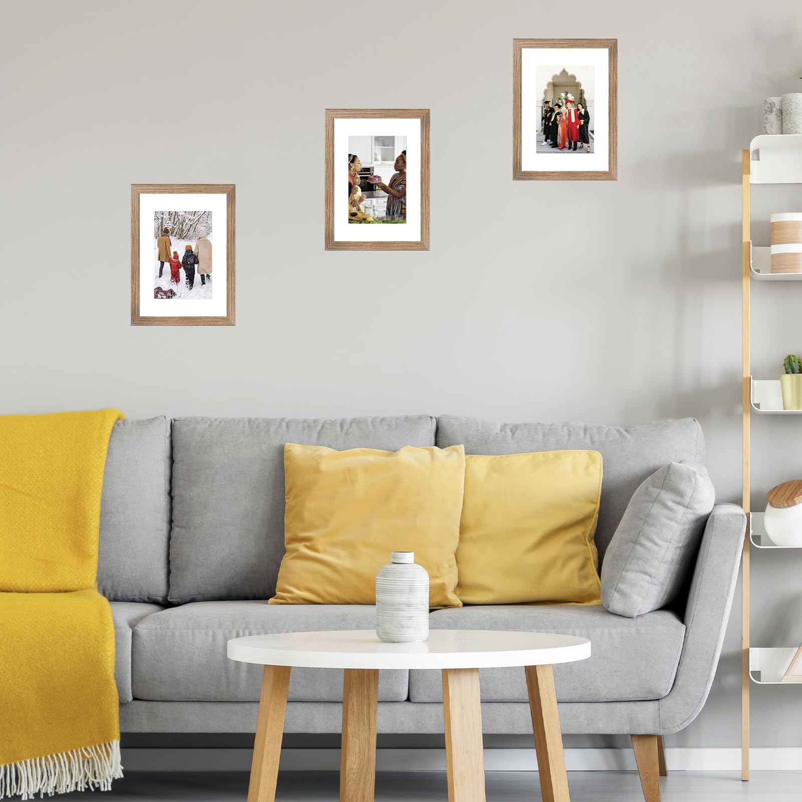 JCJMY 5.8x8.3 A5 Picture Frame with 4x6 Mat for Wall Hanging or Tabletop, Display Photo 4x6 with Mat or 5.8 x 8.3 Without Mat, W